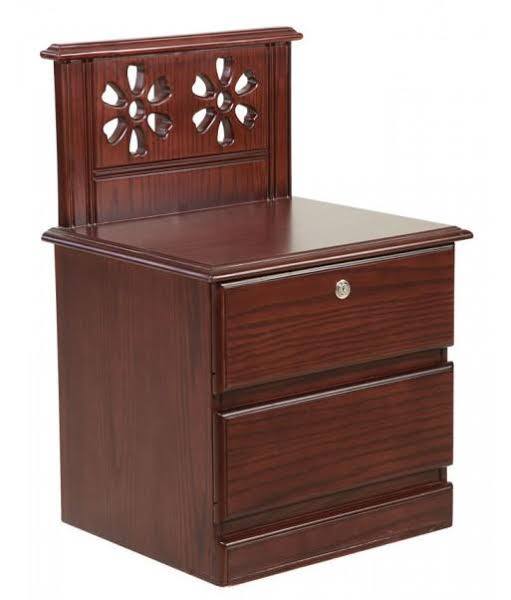 Wooden Bedside Table with Cabinet