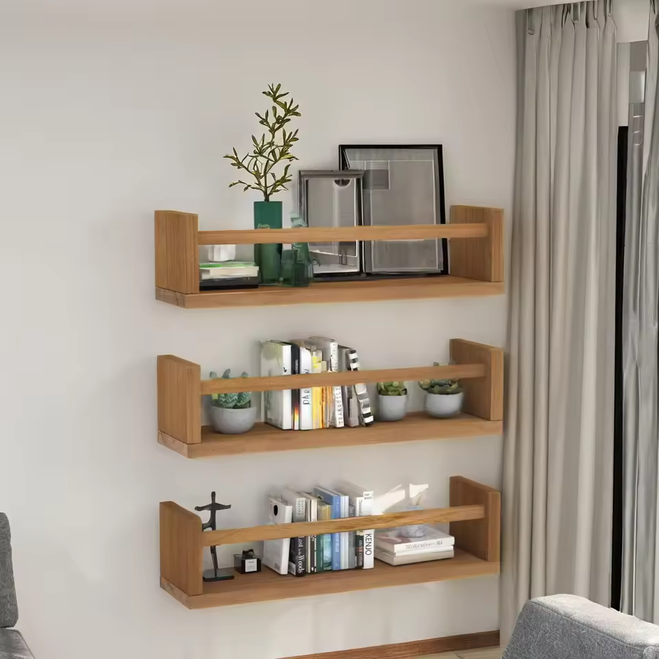 3 pics Wooden Wall Shelf