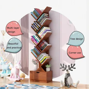 Open image in full screen Wooden Tree Shape 9 Tier Bookshelf For Office & Home Open image in full screen Wooden Tree Shape 9 Tier Bookshelf For Office & Home Wooden Tree Shape 9 Tier Bookshelf For Office & Home
