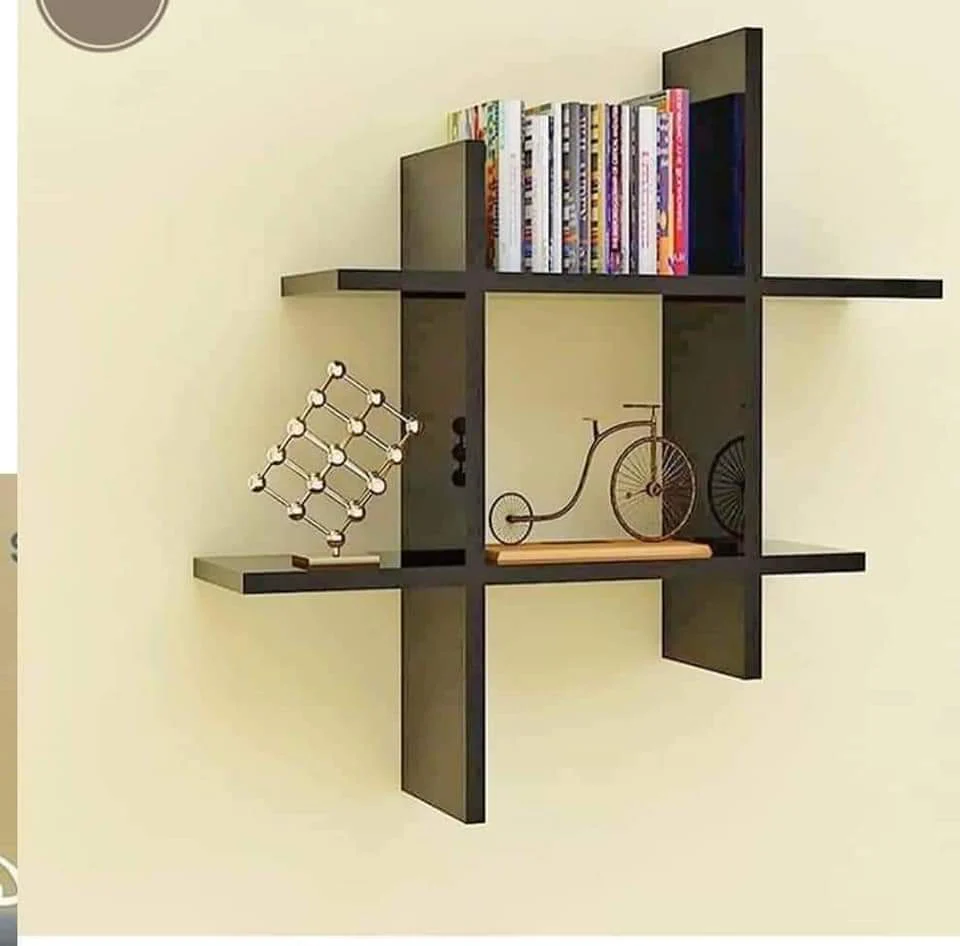 Unique Wooden wall shelf Office / Home