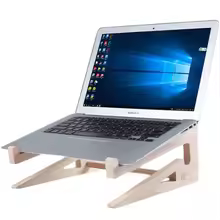 Soild Wood Laptop Stand Custom Desktop Height Increase Bracket Suspended Wooden Base Vertical Storage Heat Dissipation Base Gift