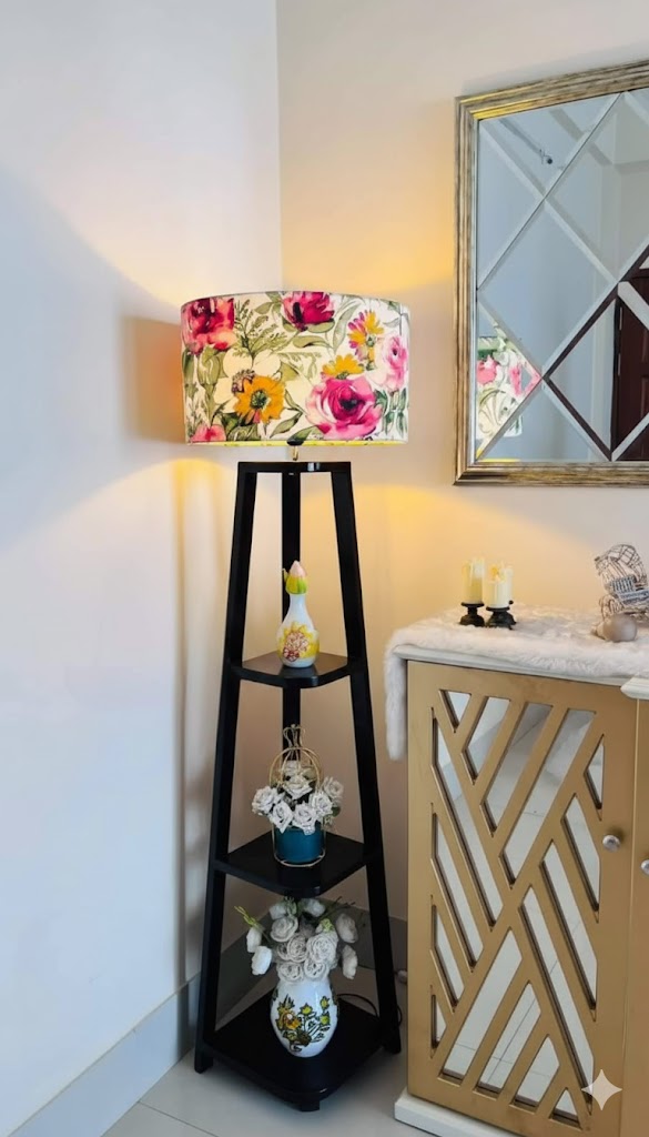 Wooden 3 Tier Floor Lamps For Living Room